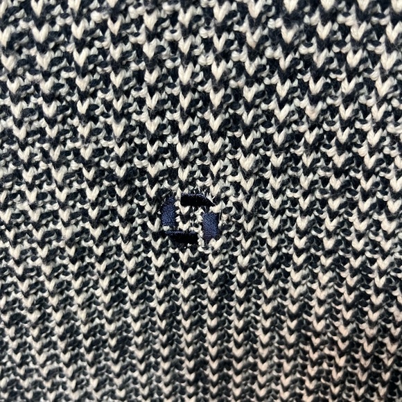 Lands' End Navy and White Knit Sweater - Picture 4 of 7
